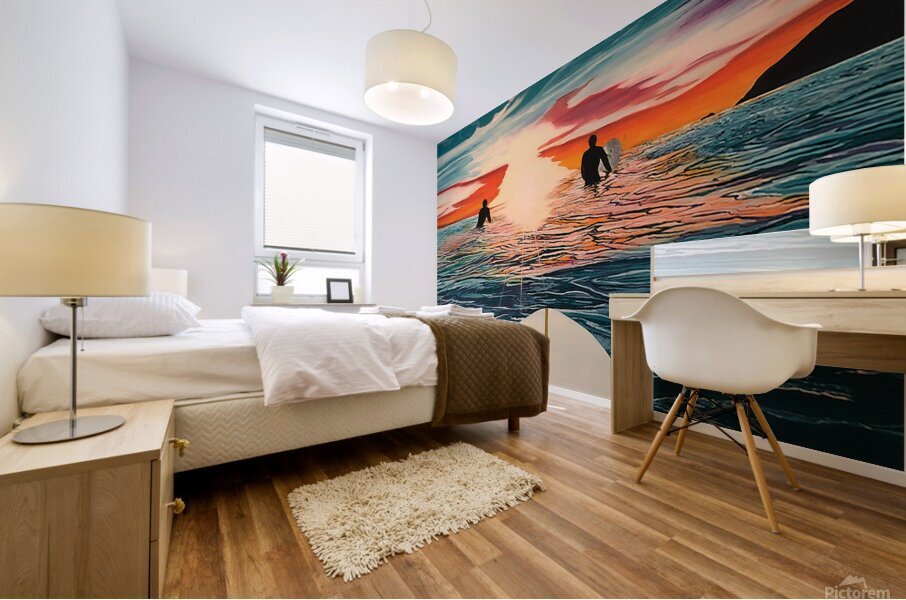 SUNSET LINEUP Mural print