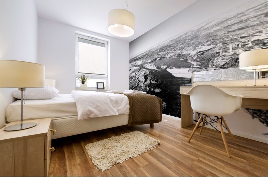 Lake icing over Mural print
