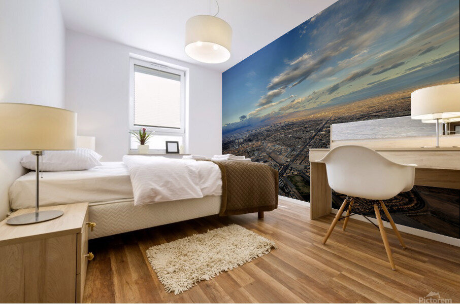 A desert cityscape  Mural print