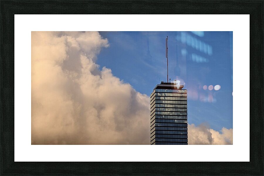 Building amongst the clouds Picture Frame print