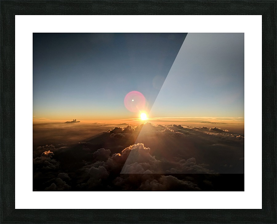 Sunbeams among the clouds Picture Frame print