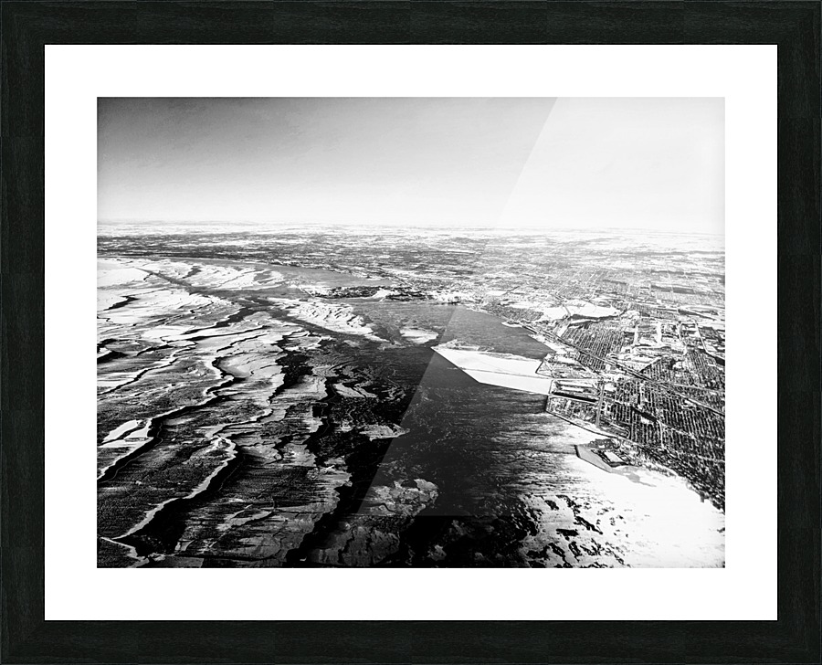 Lake icing over Picture Frame print