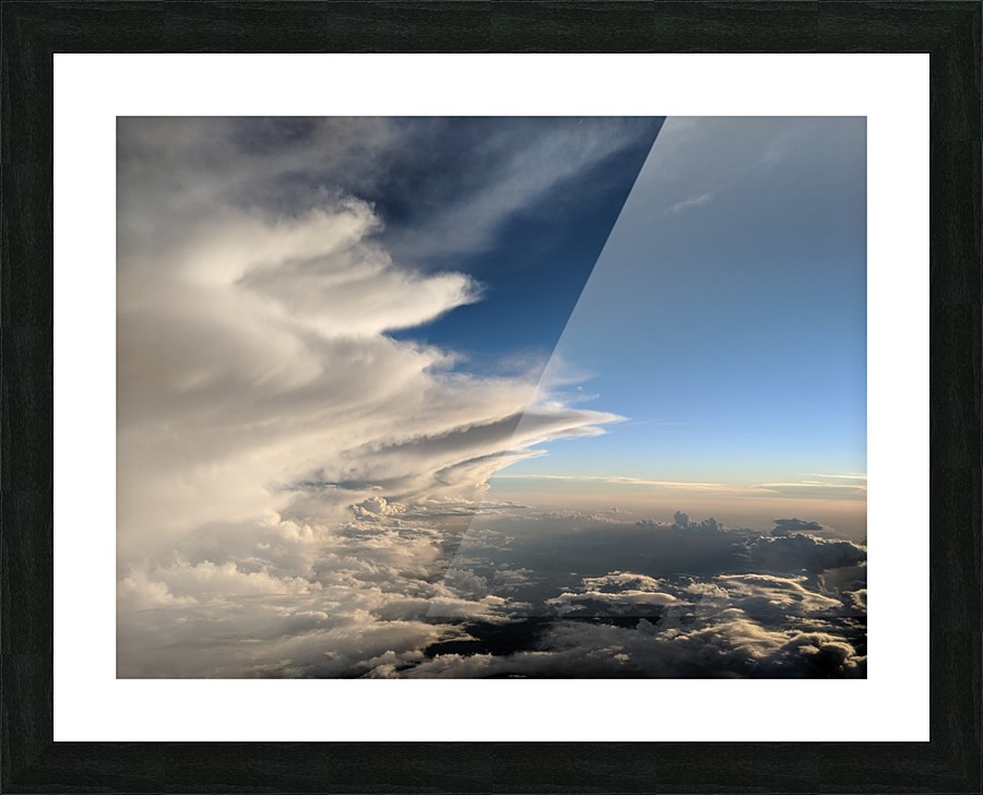 Riding the storm wave Picture Frame print