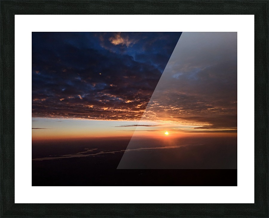 Clouds wrapping the sunset Picture Frame print