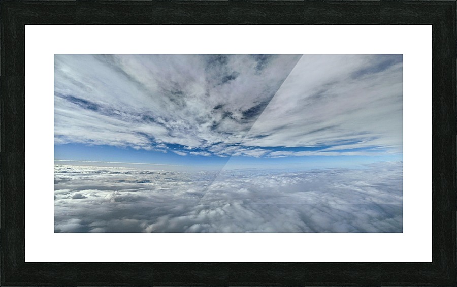 Between cloud layers Picture Frame print