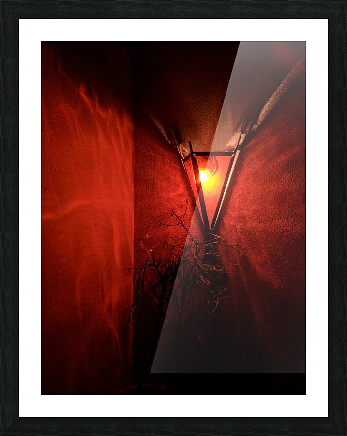 Red light at night Picture Frame print