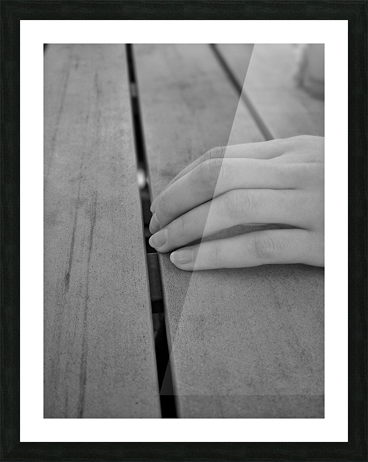 Hands on table Picture Frame print