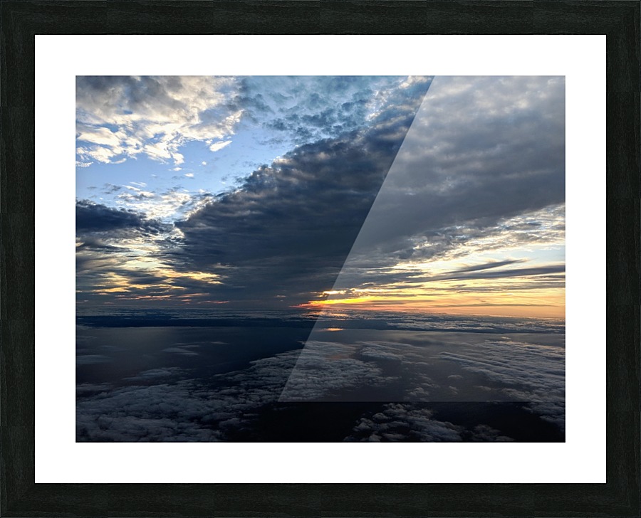 Vibrant sunset cloud cover Picture Frame print