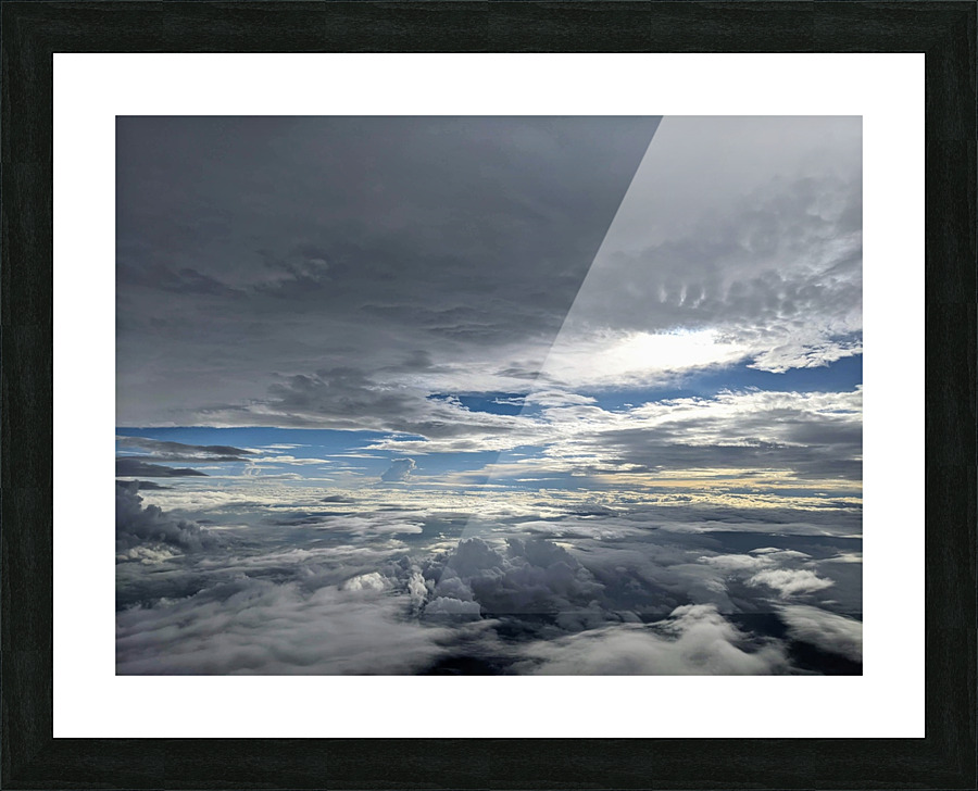 Moody aerial cloudscape Picture Frame print