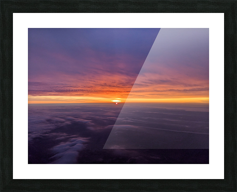Vibrant sunset cloud cover Picture Frame print