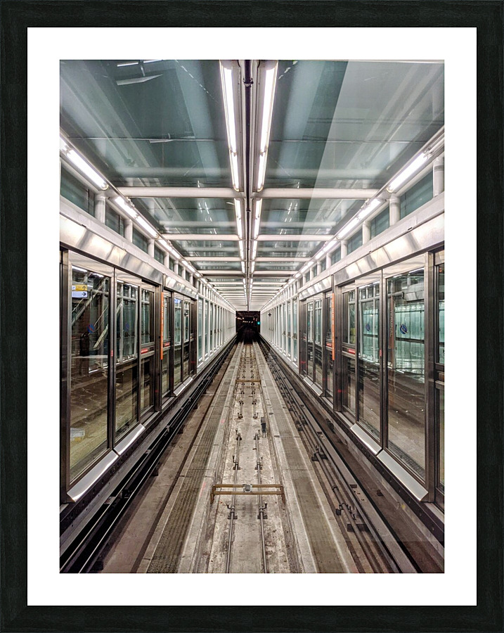 Underground subway platorm Picture Frame print