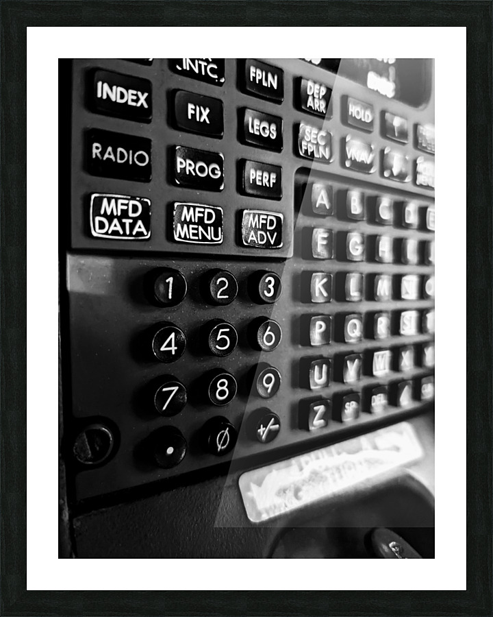 Aircraft keyboard Picture Frame print