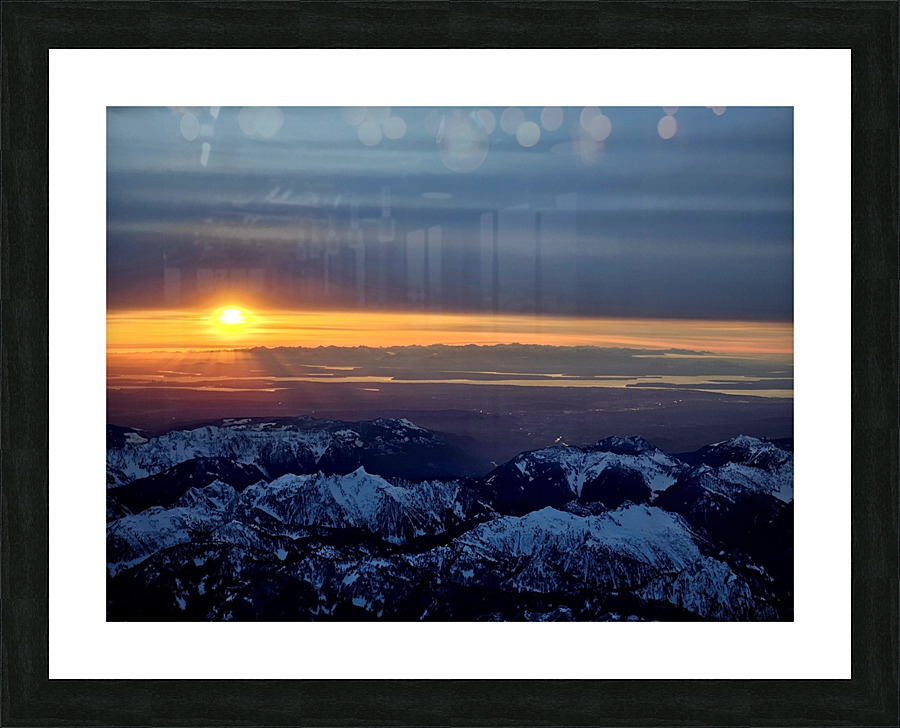 Sunrise over mountains Picture Frame print