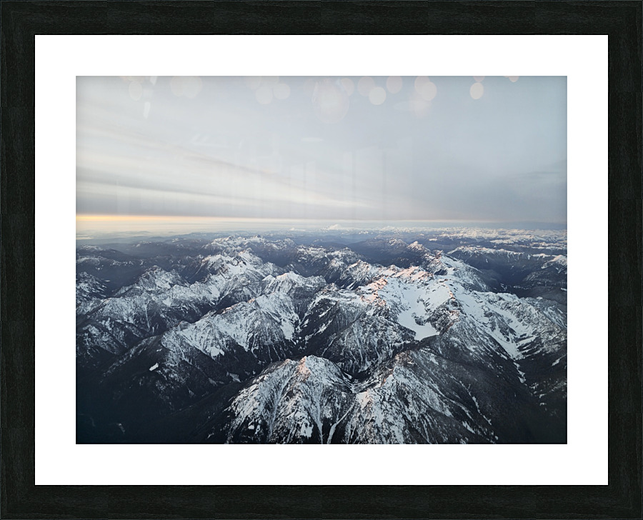 Snowcapped mountain range Picture Frame print