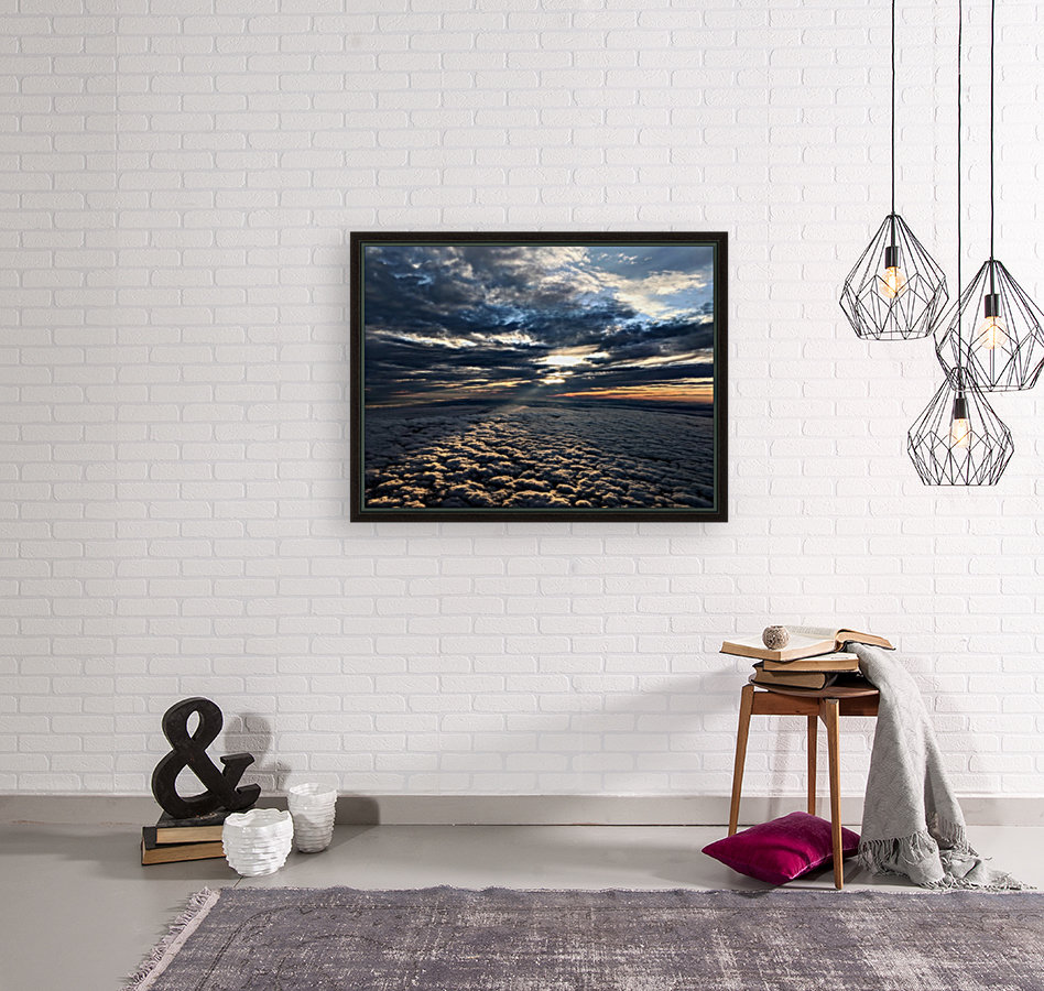 Light shining through clouds  Reproduction
