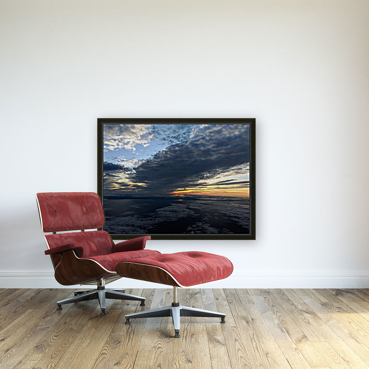 Vibrant sunset cloud cover Reproduction