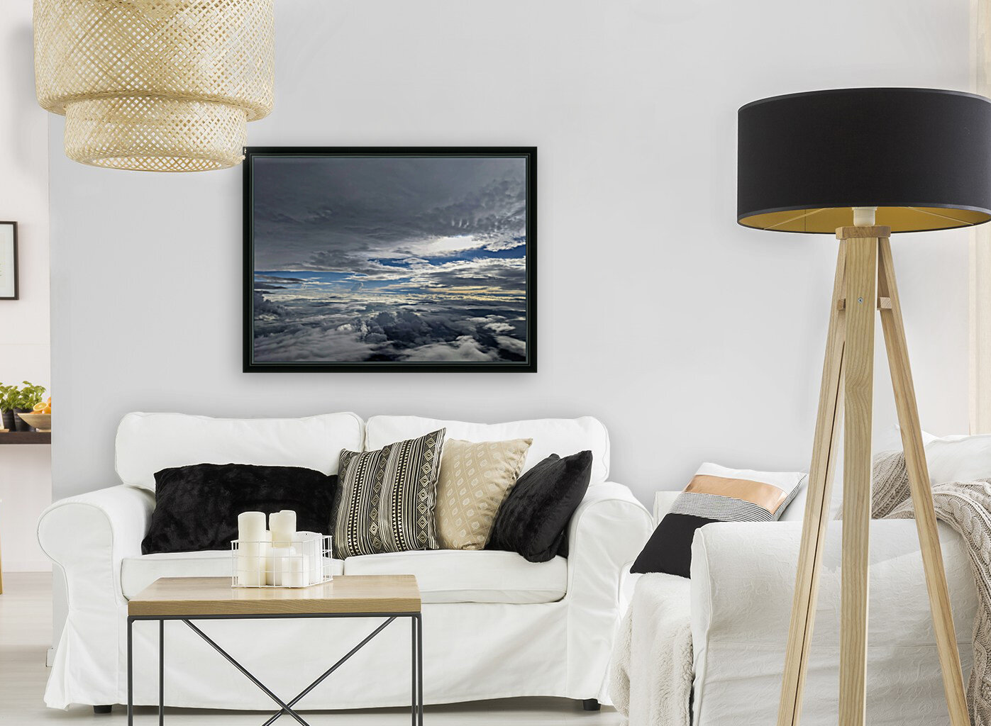 Moody aerial cloudscape Reproduction