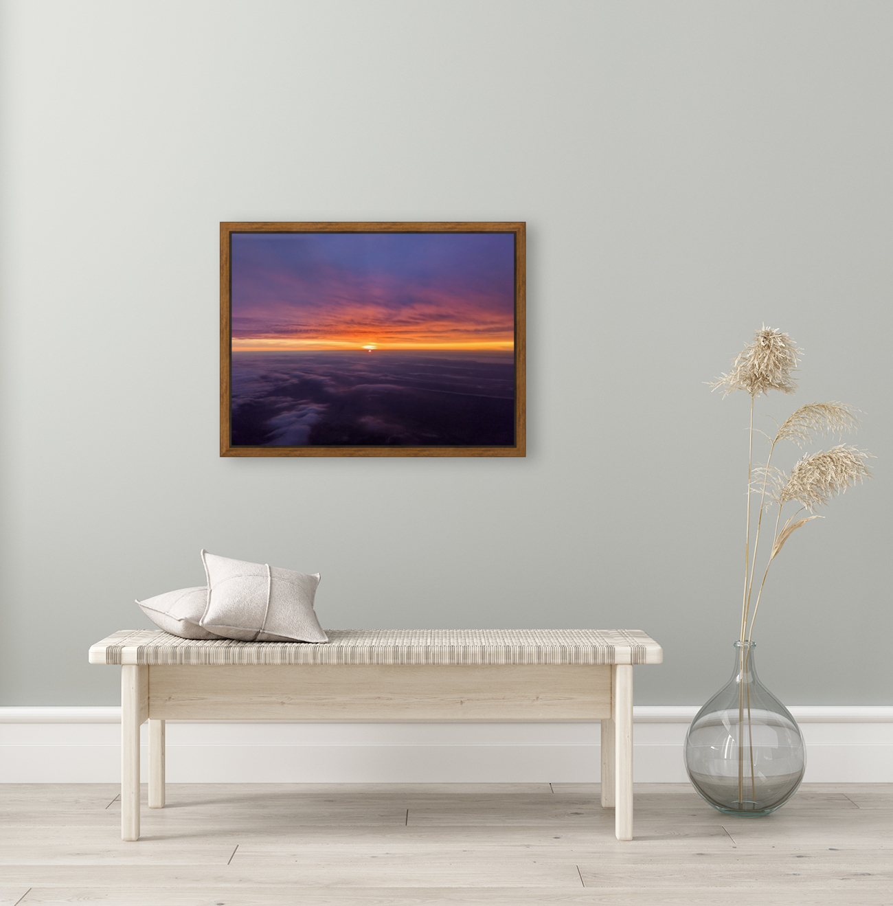 Vibrant sunset cloud cover Reproduction