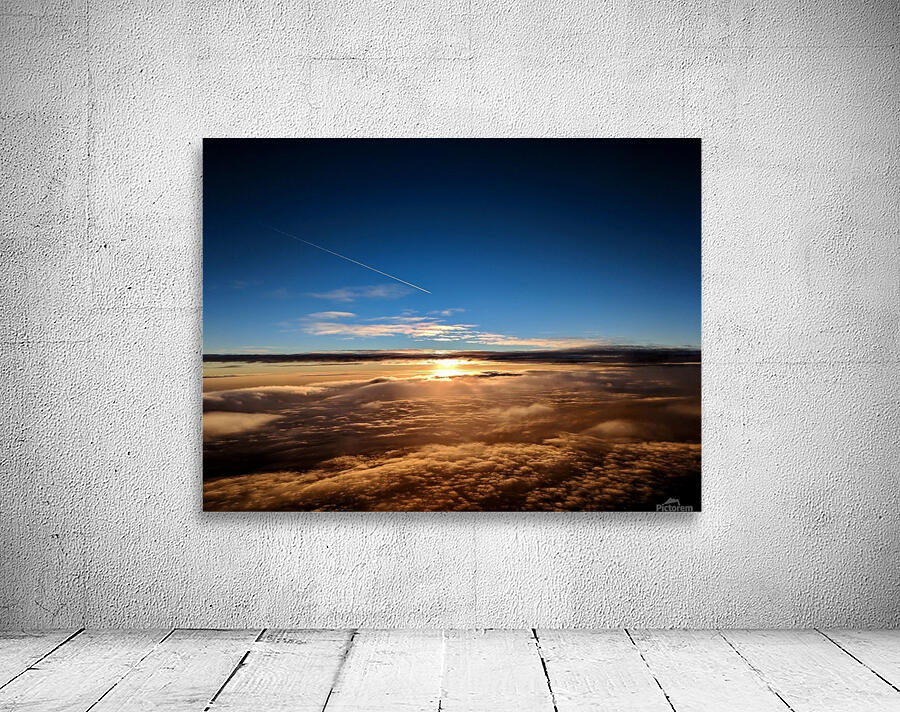 Sunset behind clouds Wall Preview