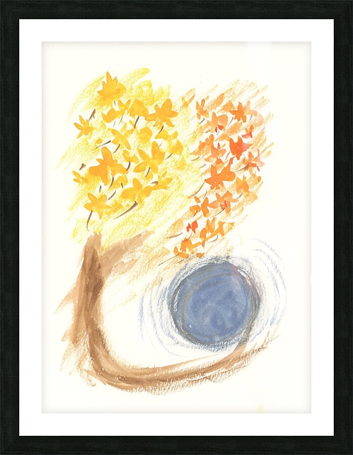 Fall Tree Blue Sun Picture Frame print