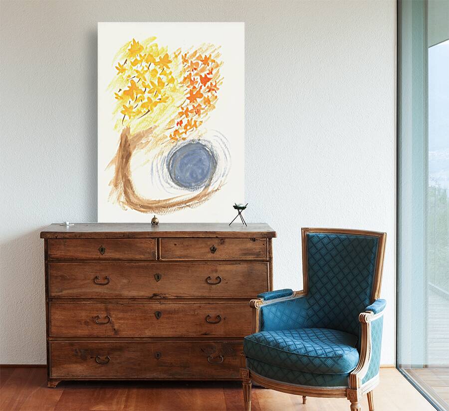 Fall Tree Blue Sun Reproduction