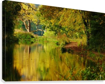 Autumn canal Canvas Print