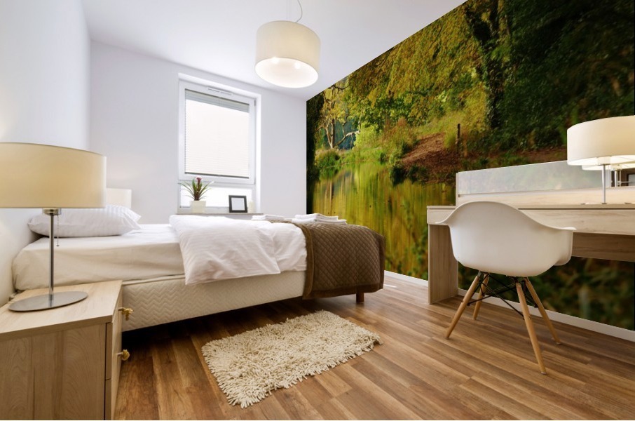 Autumn canal Mural print
