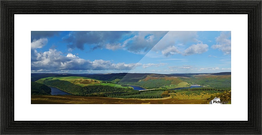 Ladybower panorama Picture Frame print