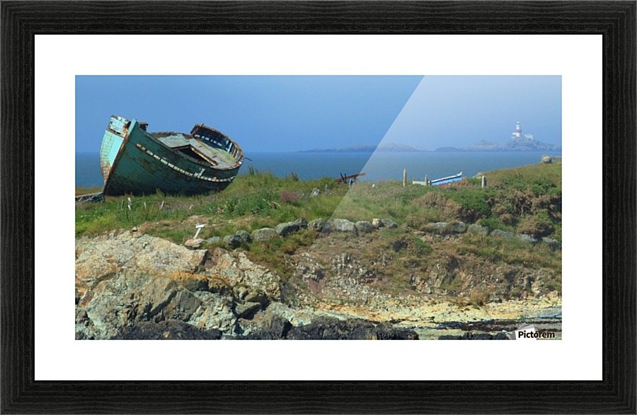 Beached wreck Picture Frame print