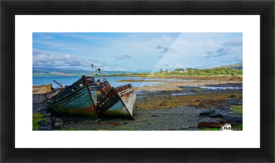 Leaning wrecks Picture Frame print