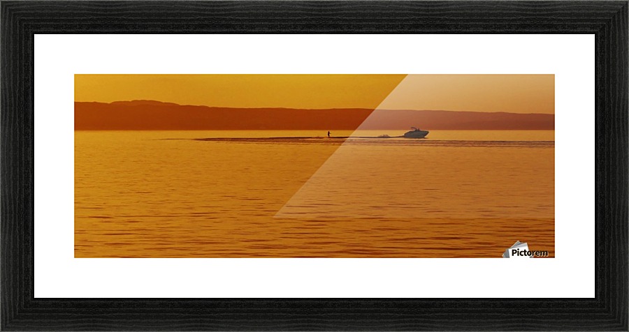 Sunset ski Picture Frame print