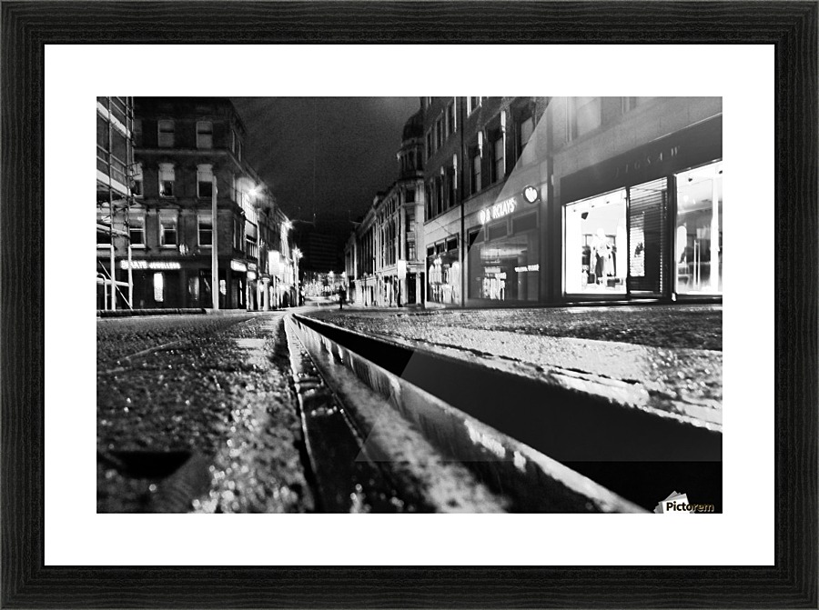 Black rail Picture Frame print