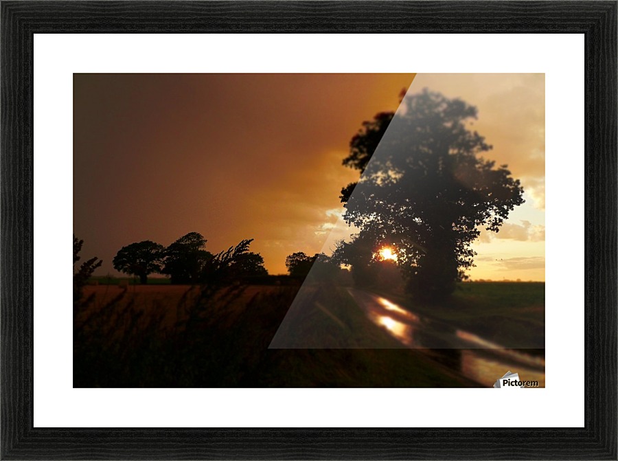 Wet sunset Picture Frame print