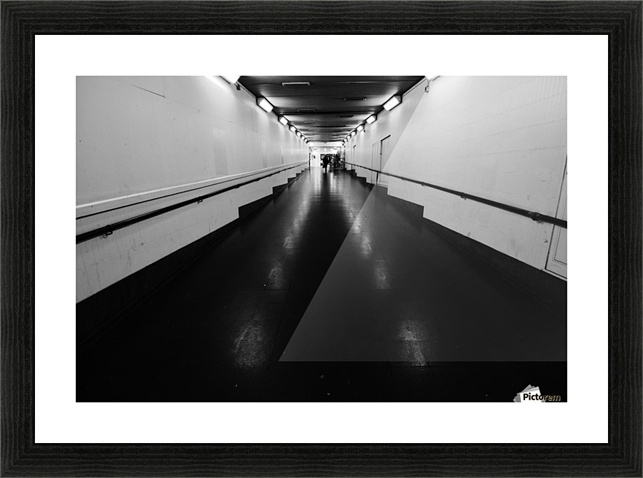 Long dark walk Picture Frame print