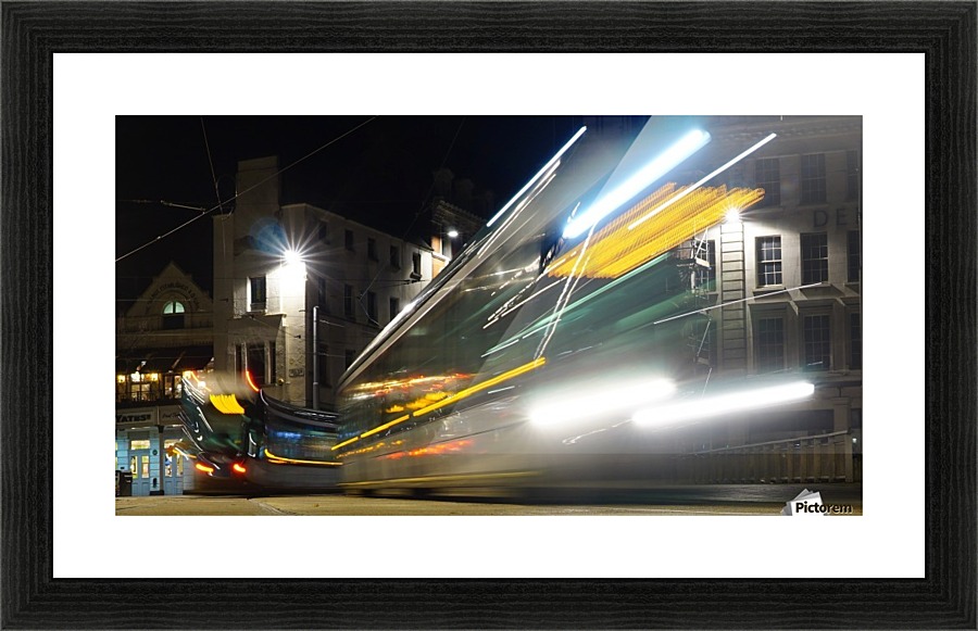 Fast trams Picture Frame print