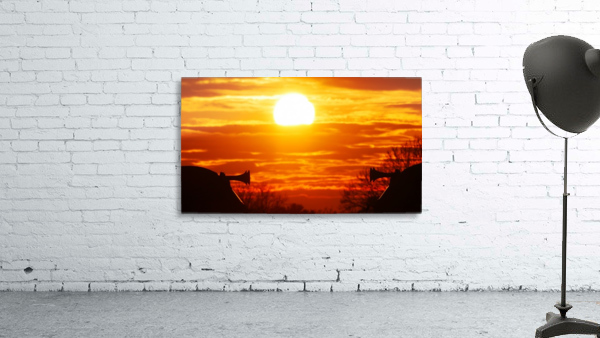 Train horn sunset Wall Preview