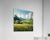 Oil painting of a natural landscape. Acrylic Print