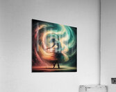 The harmony of light and shadow in a womans dance where colors meet in a mosaic of colors and feelings. Acrylic Print