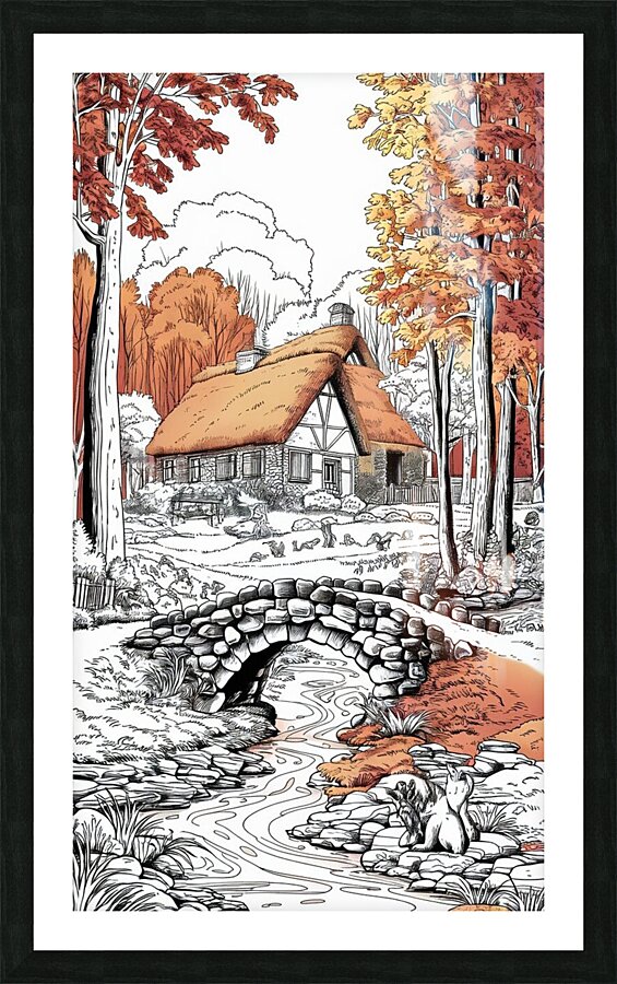 Quiet autumn scene Picture Frame print