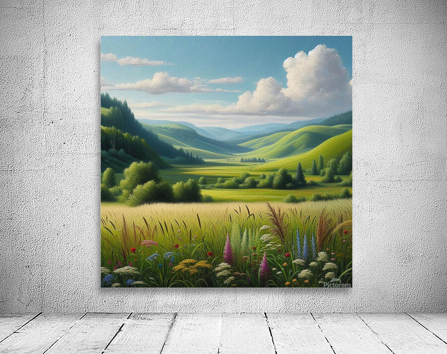 Oil painting of a natural landscape. Wall Preview