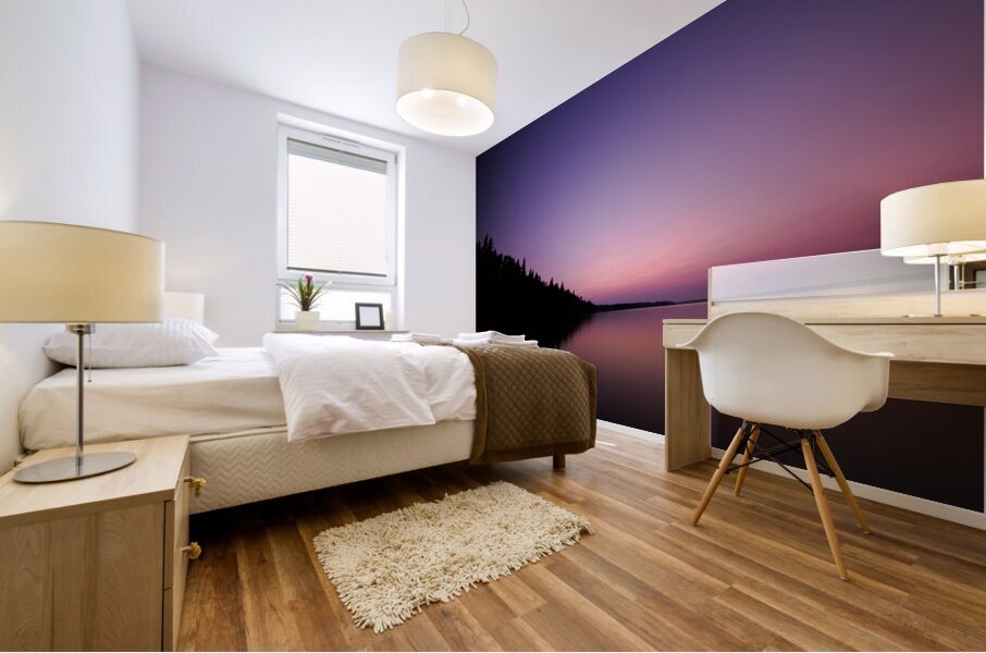 Late August Dusk Skeleton Lake Alberta Mural print