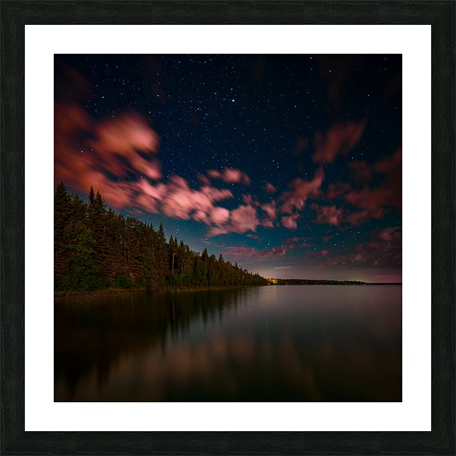 Skeleton Stary Sky Leveraging Northern Twilight Picture Frame print