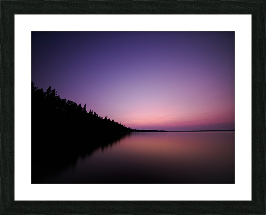 Late August Dusk Skeleton Lake Alberta Picture Frame print