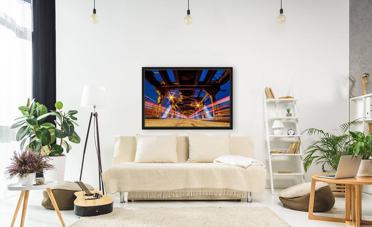 Highlevel Bridge Light Trails 1 Reproduction