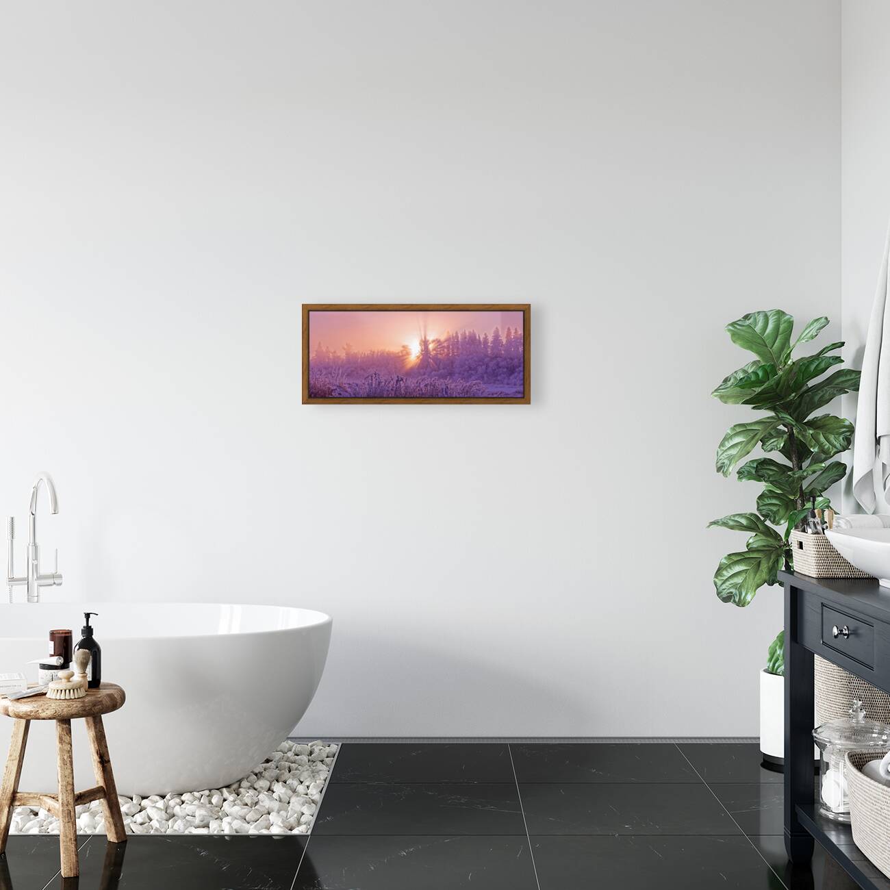 Hoar frost Sunrise Reproduction