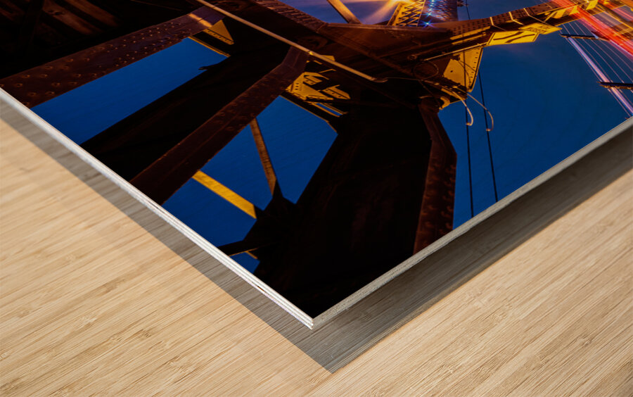 Highlevel Bridge Light Trails 1 Wood print