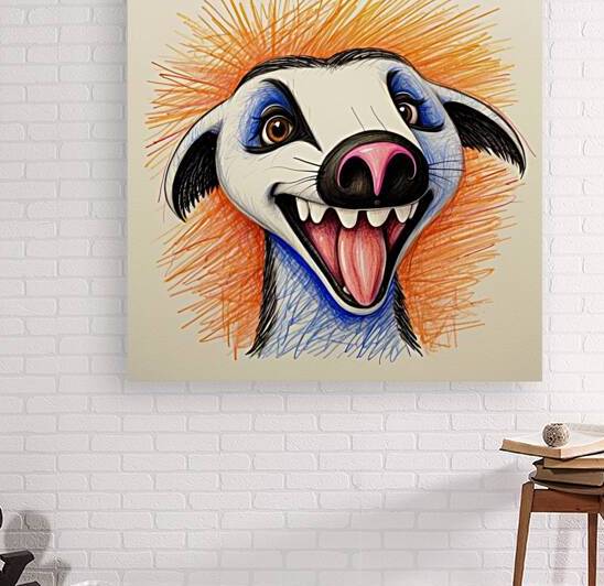Default A cartoon anteater with its tongue sticki by Artisan Print Studio