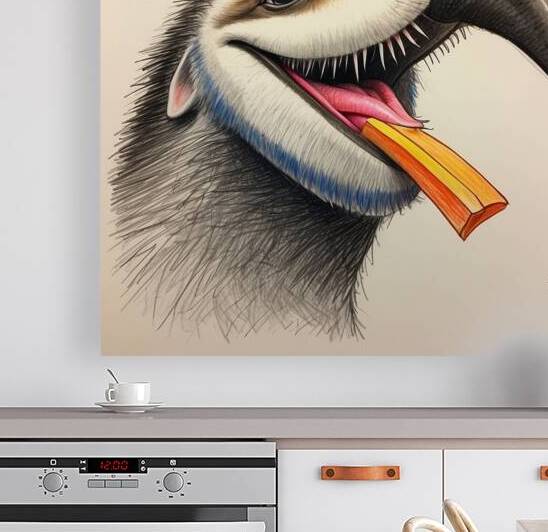 Default A cartoon anteater with its tongue sticki by Artisan Print Studio