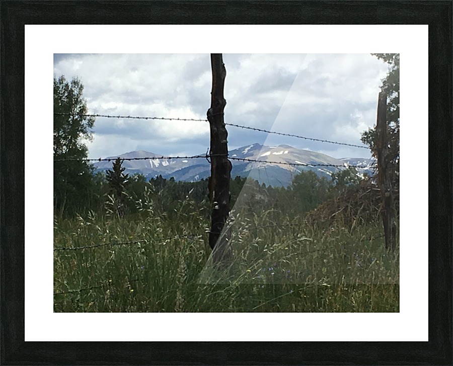 Fenced Out Mountain Picture Frame print