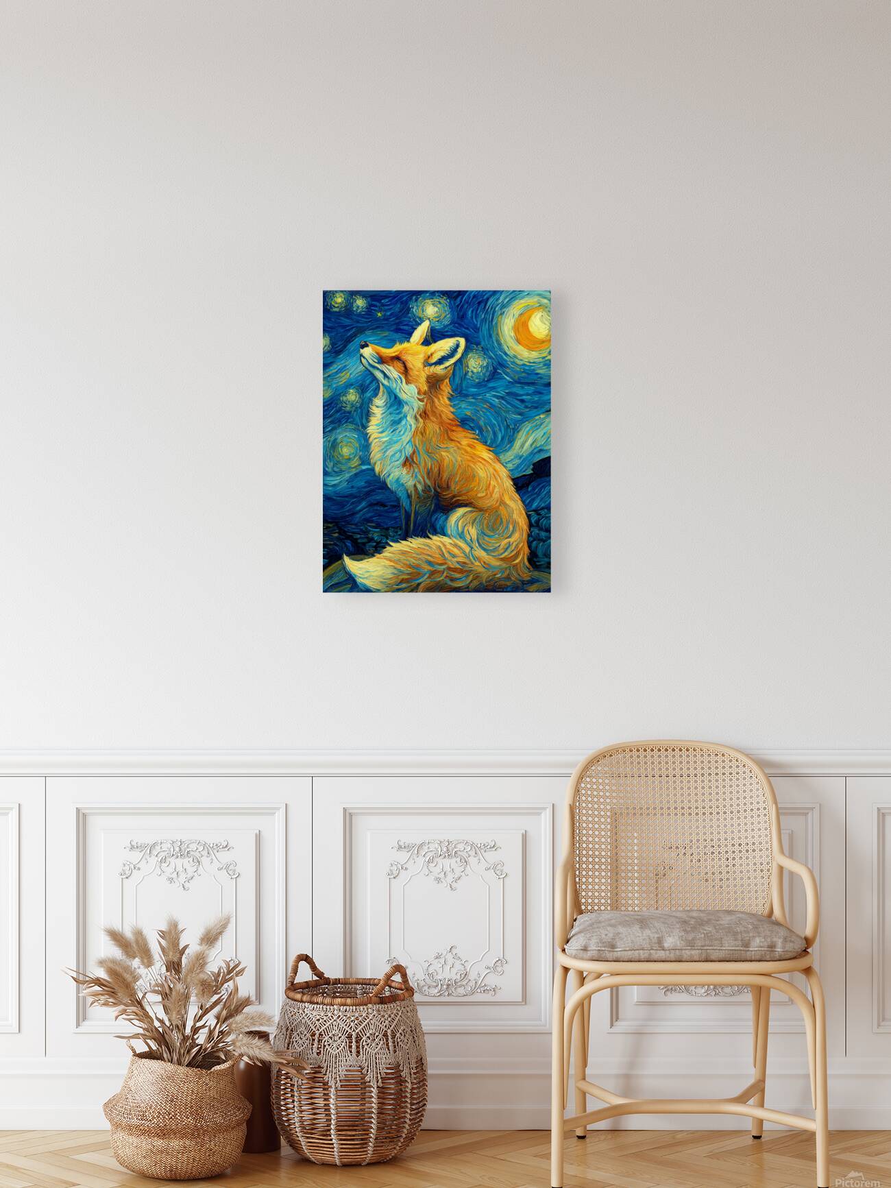 Starry Night Fox Reproduction